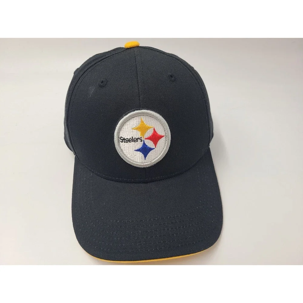 Youth 4-7 Pittsburgh Steelers NFL Team Apparel Adjustable Hat Cap Boy Girl Black